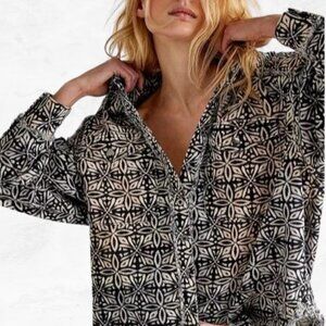 Free People Emma Printed Buttondown